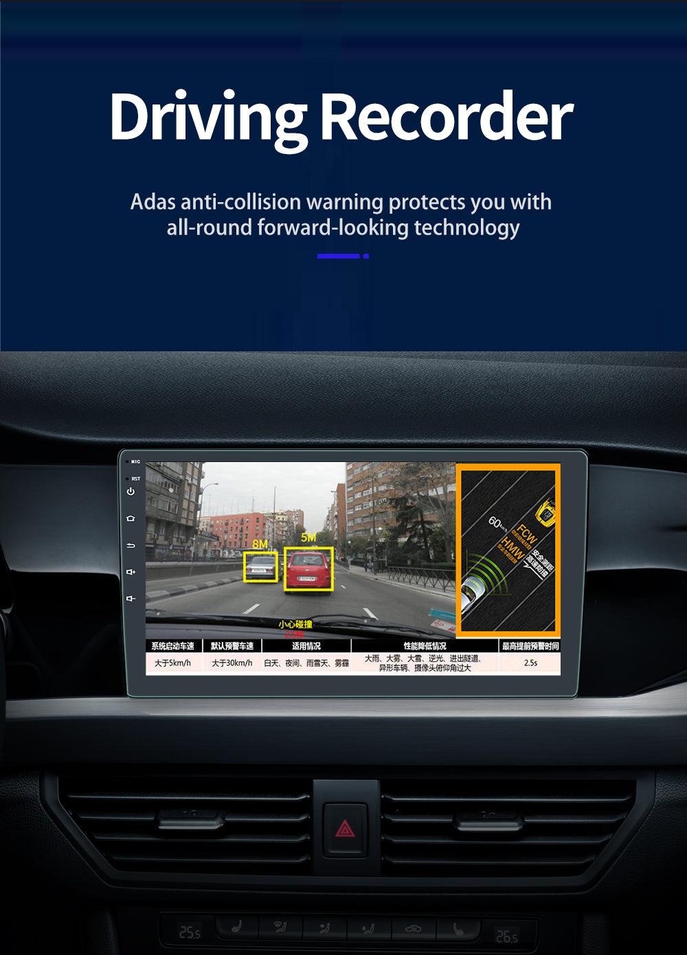 On-the-Go™ BQCC 2-Din Android 13 Car Radio (CarPlay, GPS, WiFi)