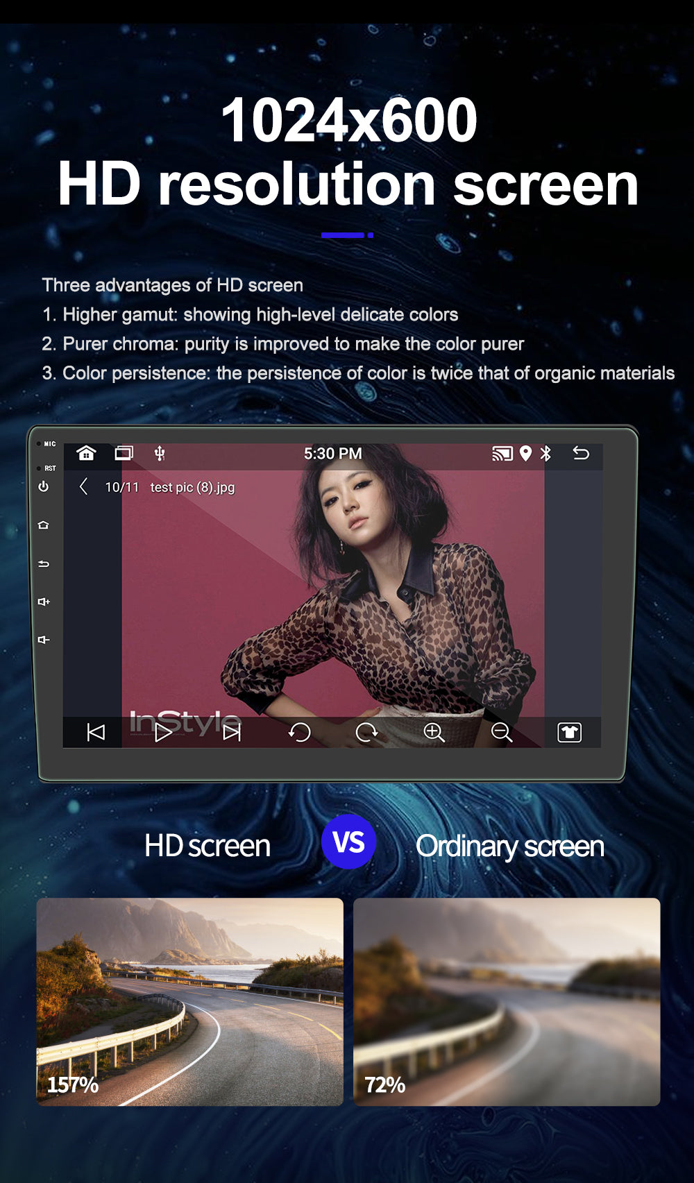 On-the-Go™ BQCC 2-Din Android 13 Car Radio (CarPlay, GPS, WiFi)