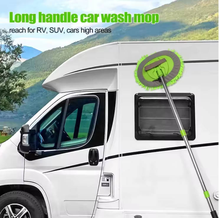 On-the-Go™ Car Wash Brush & Mop Kit (Long Handle)