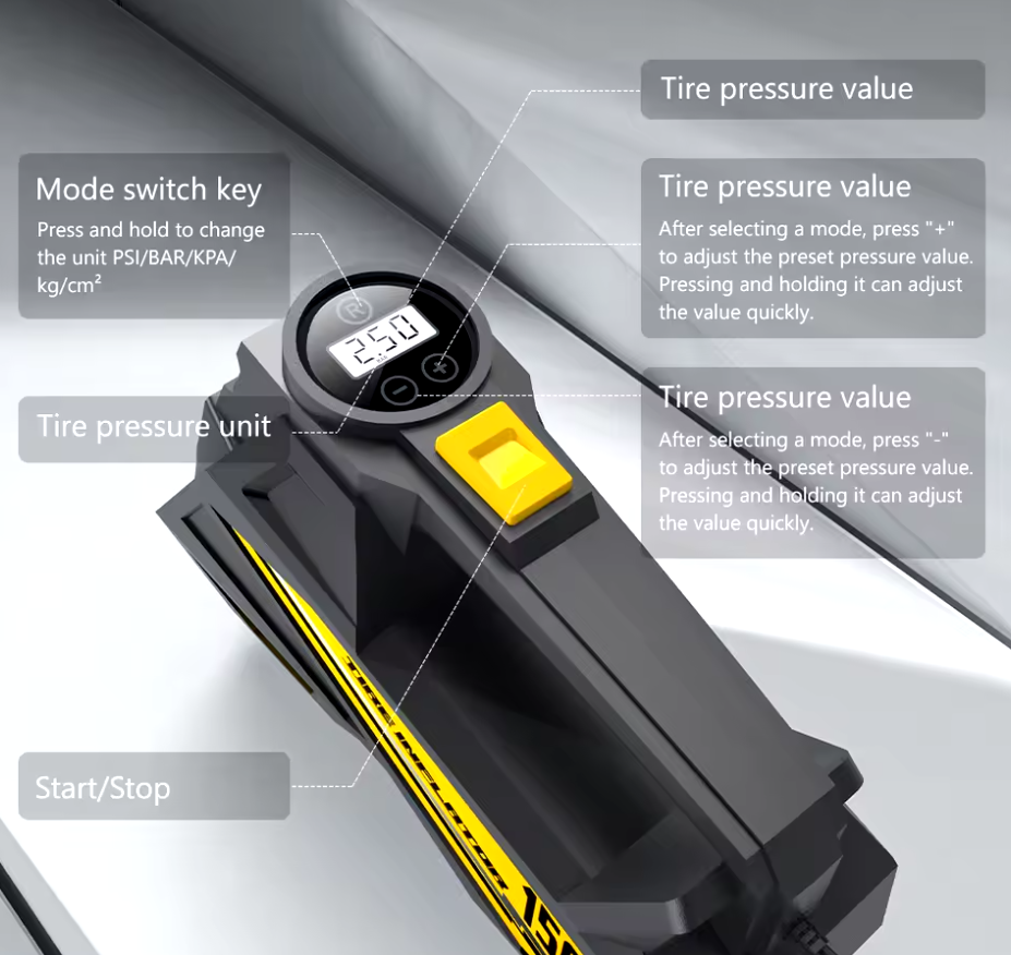 On-the-Go™ 12V Portable Car Air Pump (150PSI)