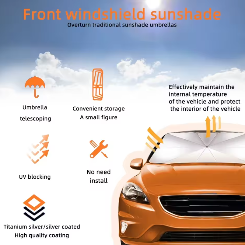 On-the-Go™ Foldable Car Sunshade Umbrella