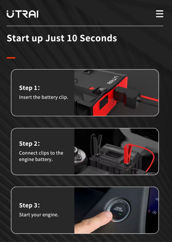 On-the-Go™ UTRAI 4-in-1 Jump Starter & Power Bank