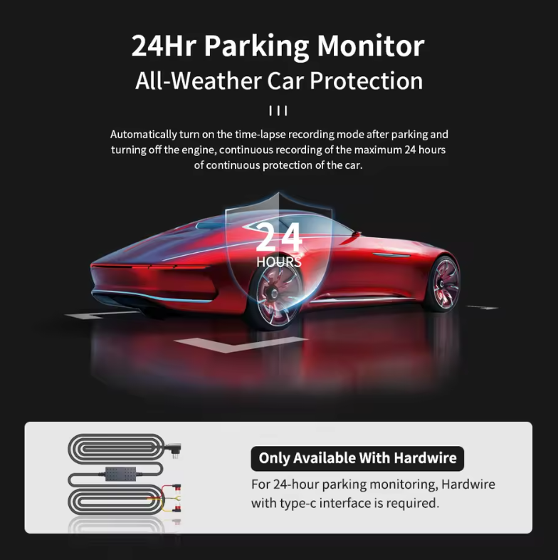 On-the-Go™ 64GB 360° Car DVR Dash Cam (WiFi, GPS, 1080P)