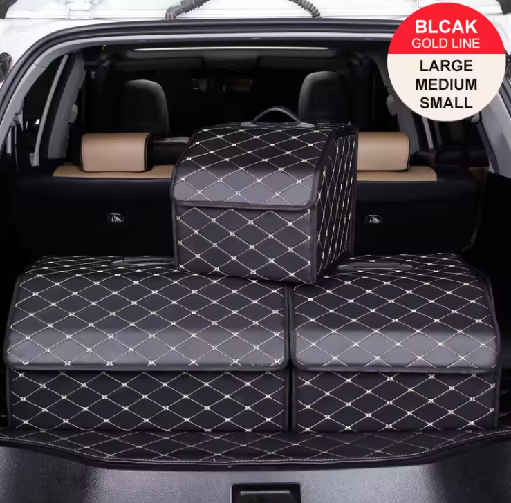 On-the-Go™ Car Trunk Organizer Box (Leather, Folding)