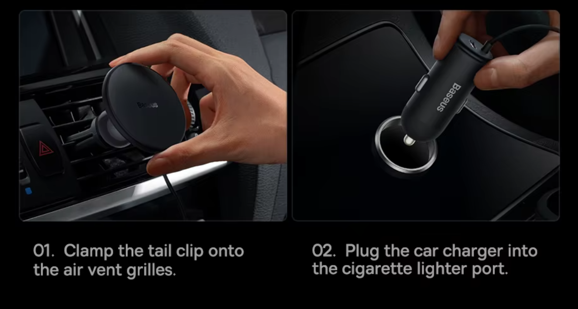 On-the-Go™ Baseus 15W Magnetic Wireless Car Charger