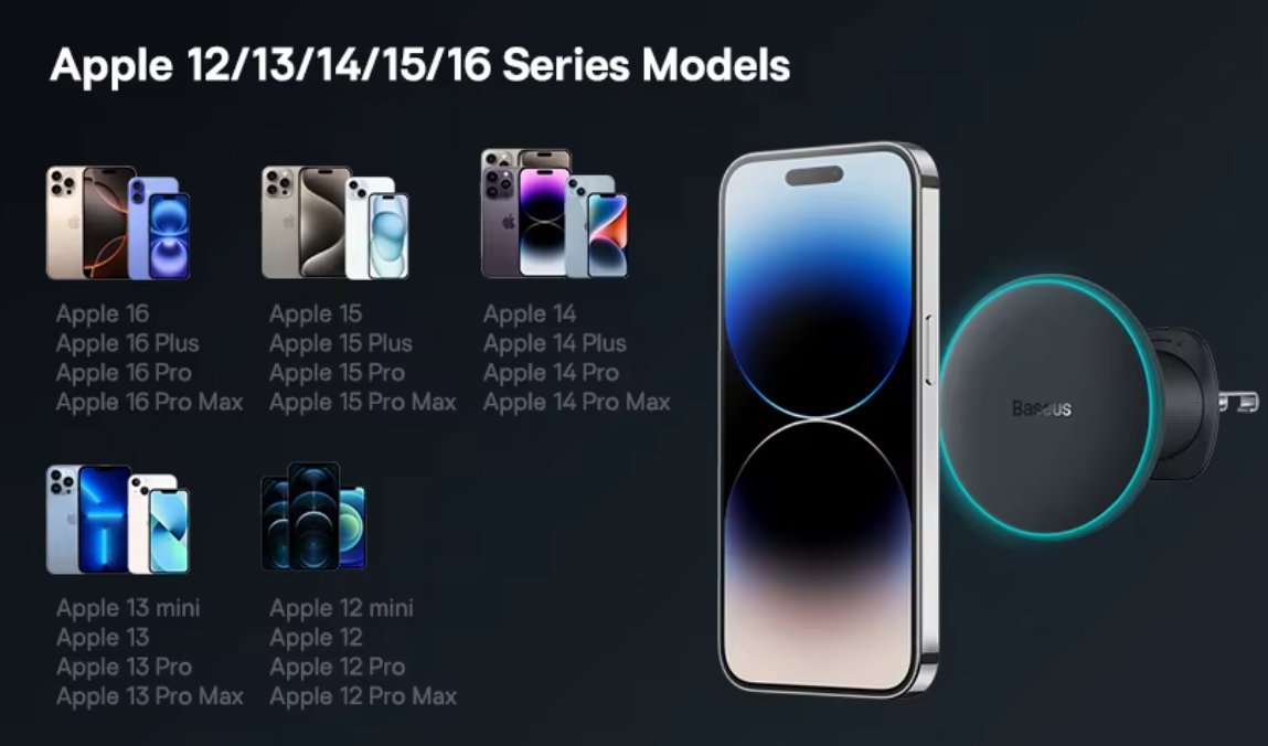 On-the-Go™ Baseus 15W Magnetic Wireless Car Charger
