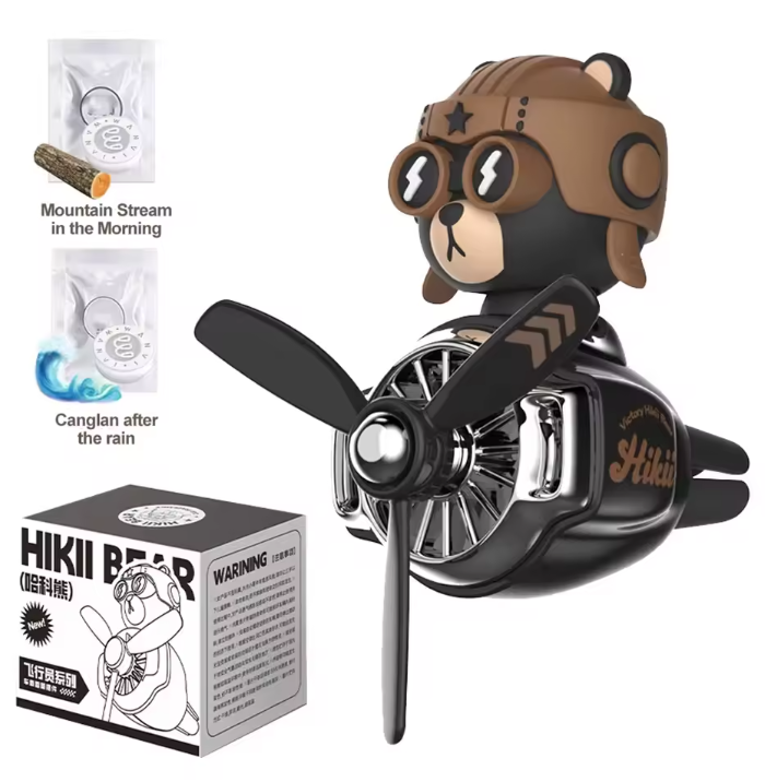 On-the-Go™ Rotating Pilot Bear Car Air Freshener