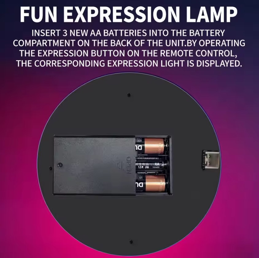 On-the-Go™ Car LED Facial Expression Light (Remote-Controlled)