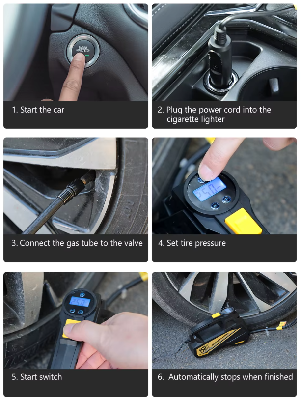 On-the-Go™ 12V Portable Car Air Pump (150PSI)