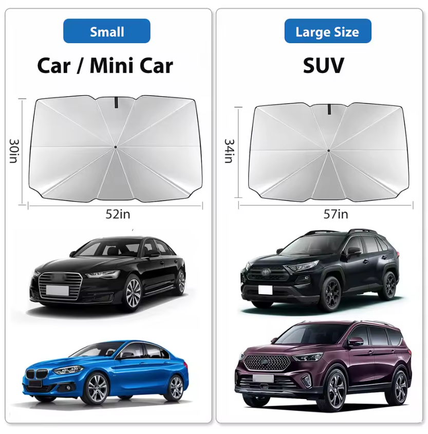 On-the-Go™ Foldable Car Sunshade Umbrella