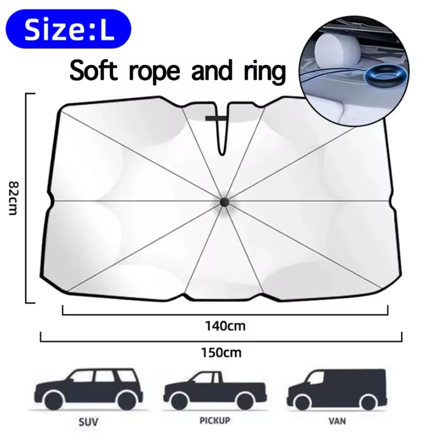 On-the-Go™ Foldable Car Sunshade Umbrella