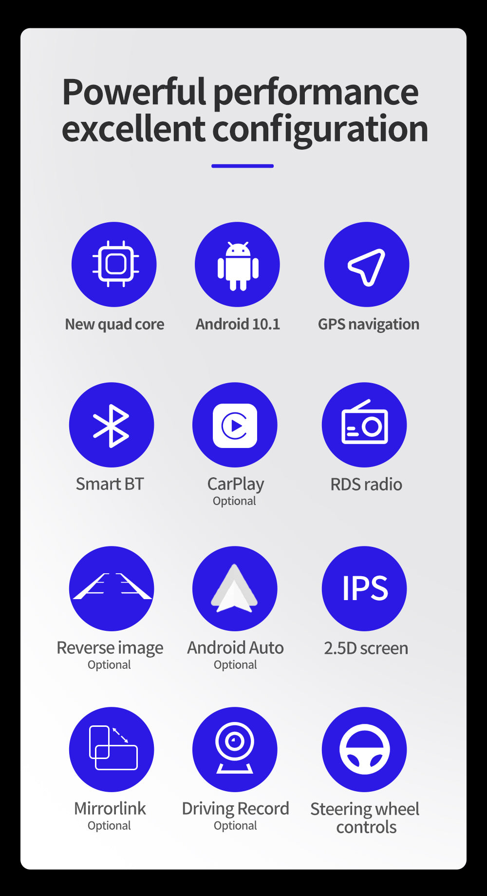 On-the-Go™ BQCC 2-Din Android 13 Car Radio (CarPlay, GPS, WiFi)