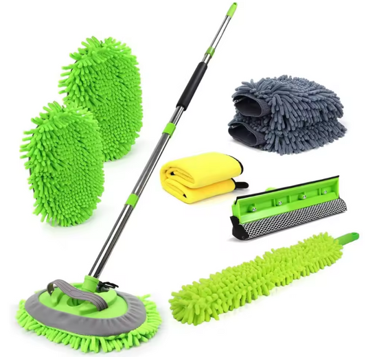 On-the-Go™ Car Wash Brush & Mop Kit (Long Handle)